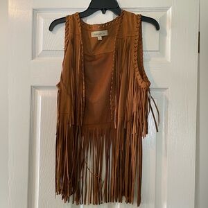 Suede Vest with fringe